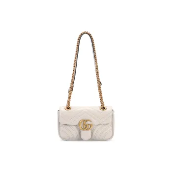 GUCCI GG Marmont Leather Crossbody Bag, Shoulder Bag Mini Women's Light Beige