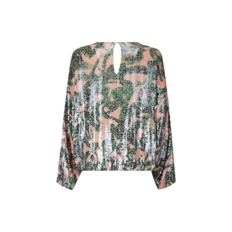 DRIES VAN NOTEN Squinned Jacquard Crewneck Blouse-1