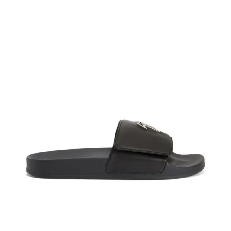 Giuseppe Zanotti Logo-plaque Flat Slides-1