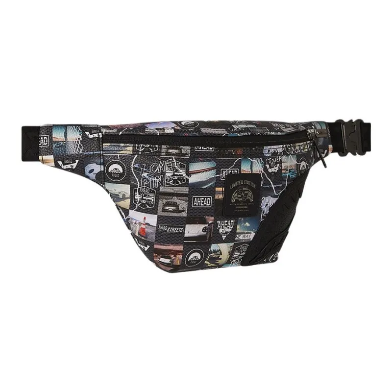 SPRAYGROUND Porsche Collaboration PVC Fanny Pack Crossbody Bags Unisex Black-1