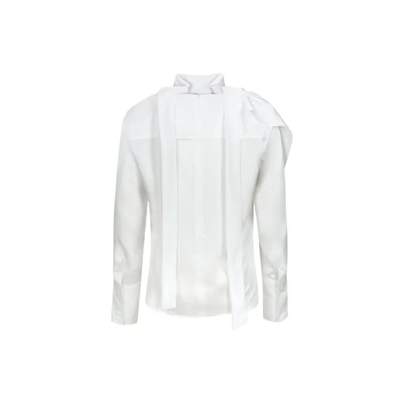 YCH FW24 SCARF DETAILED BLOUSE Shirt Women's White/White-1