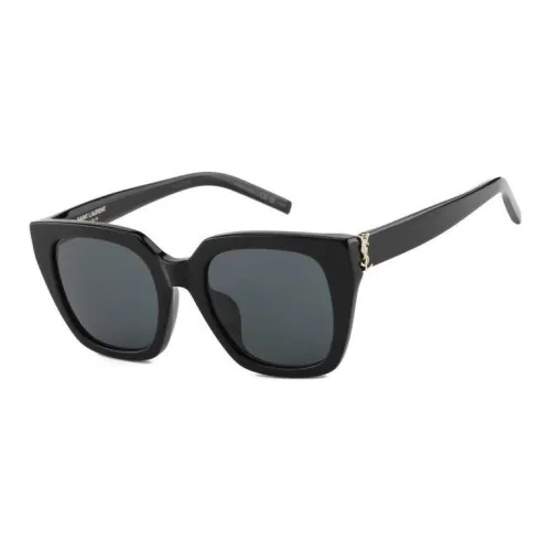 SAINT LAURENT Plate And Metal Square Sunglasses Women's Black