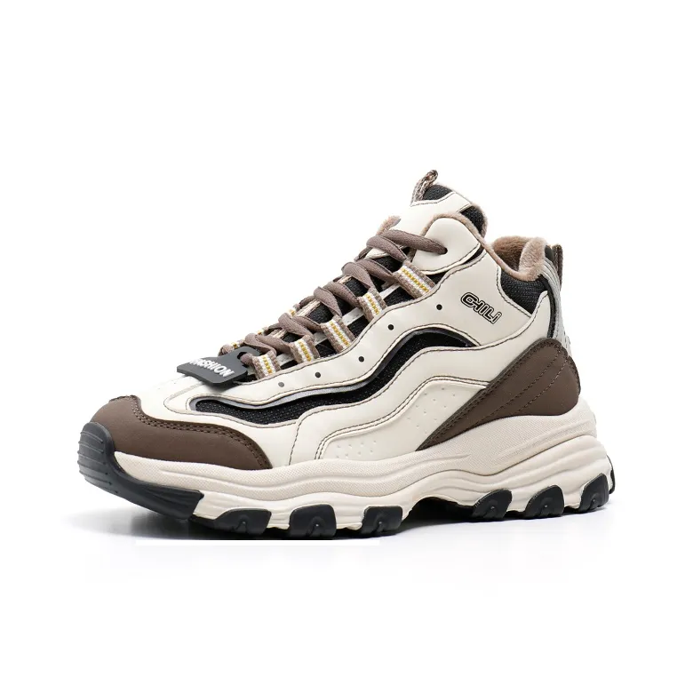 M.M Party Wear resistant And Lightweight Mid Top Chunky Sneakers Women's-0