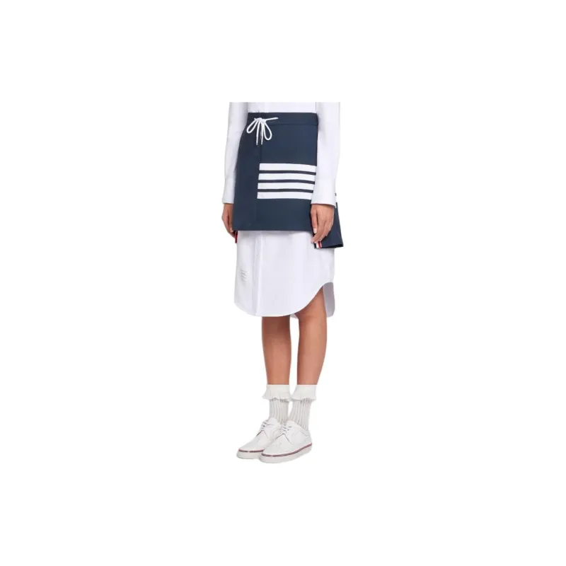 THOM BROWNE Casual Short Skirts Women's Blue-3