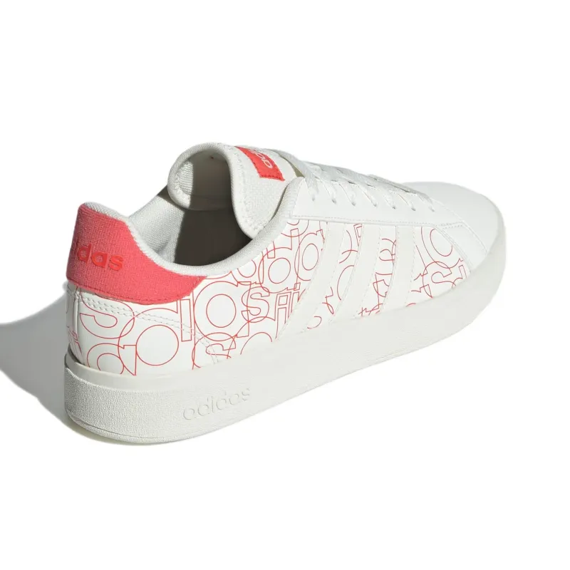Adidas Grand Court Base 2.0 Anti-Slip Wear-Resistant Low-Top Skateboard Shoes Men's White-3