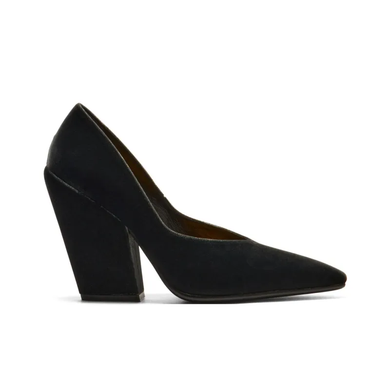 Onitsuka Tiger Chunky Heel High Heels Women's Black-1