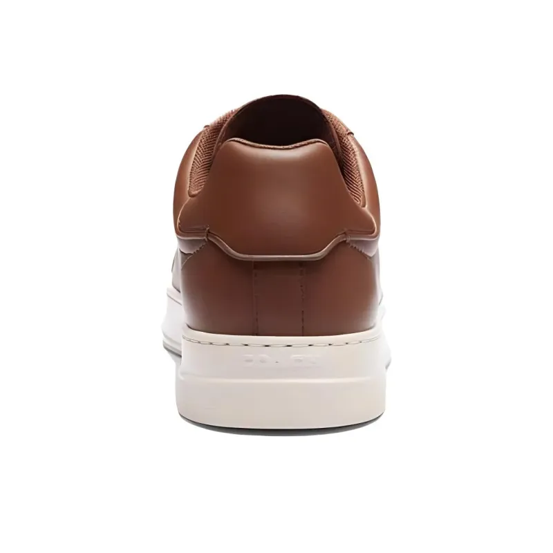 COACH Highline Low Top Skateboard Shoes Men's Dark Brown-4