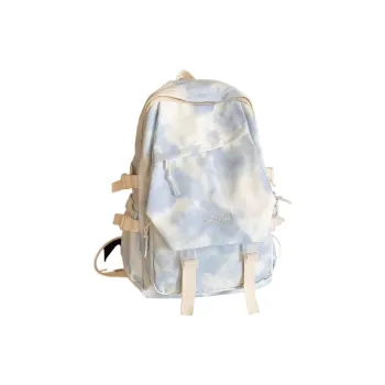 Tonlion Nylon Fabric Backpack Regular Women's Tie Dye Blue/Tie Dye Green