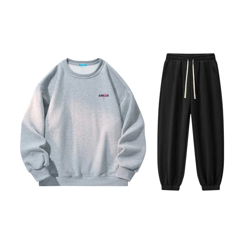 Small Columns Under The Sea Sweatshirt Set Unisex-13