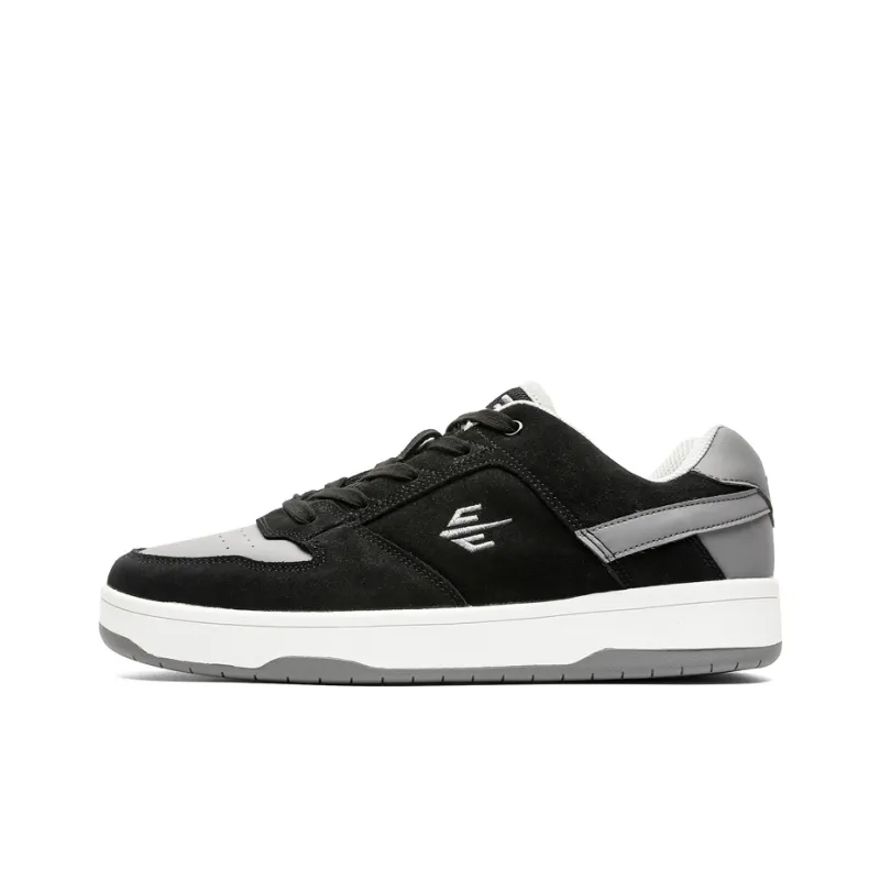 Sharp Crowds Slip Resistant Cushioning Impact Resistance Wear Resistant Low Top Skateboard Shoes Unisex Black Gray-0