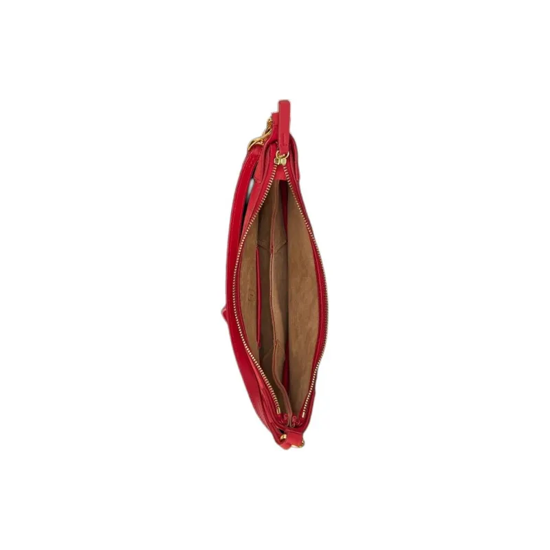 Polo Ralph Lauren Polo ID Nubuck Handbag Shoulder Bag Mini Women's Geranium Red-3