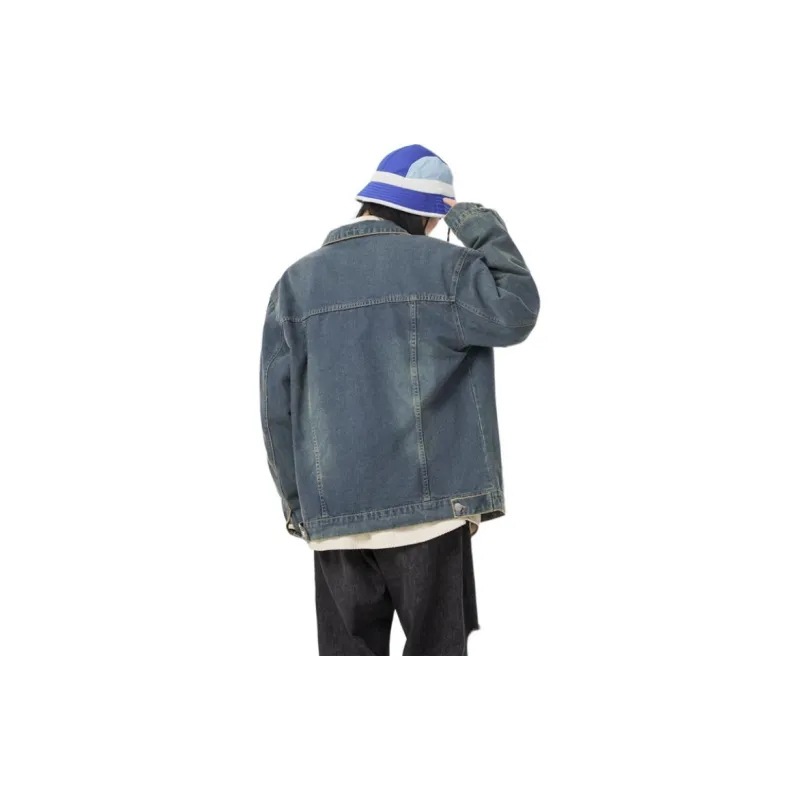 JCUI Denim Jacket Unisex Yellow Green-0