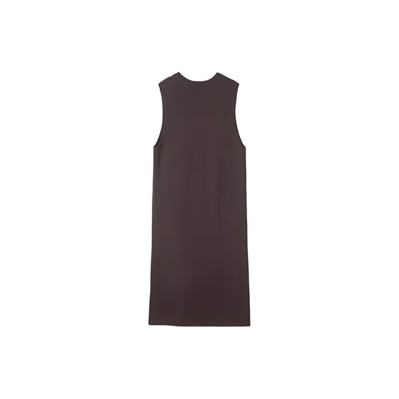3COLOUR Sleeveless Dress Women's Red Brown-1