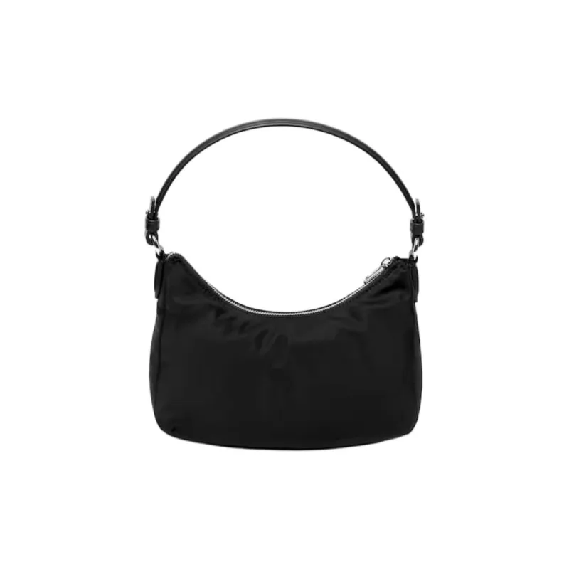 LACOSTE Nylon Shoulder Bag Crossbody Bag Handbag Women's Black-3