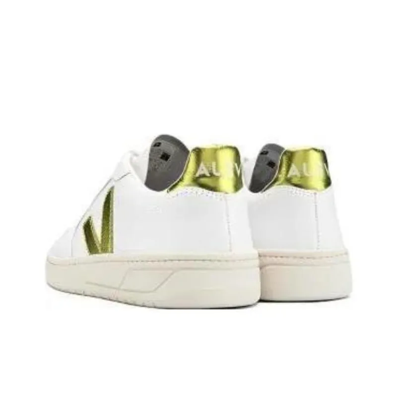 VEJA V-10 Low-Top Skateboard Shoes Unisex White Green-4
