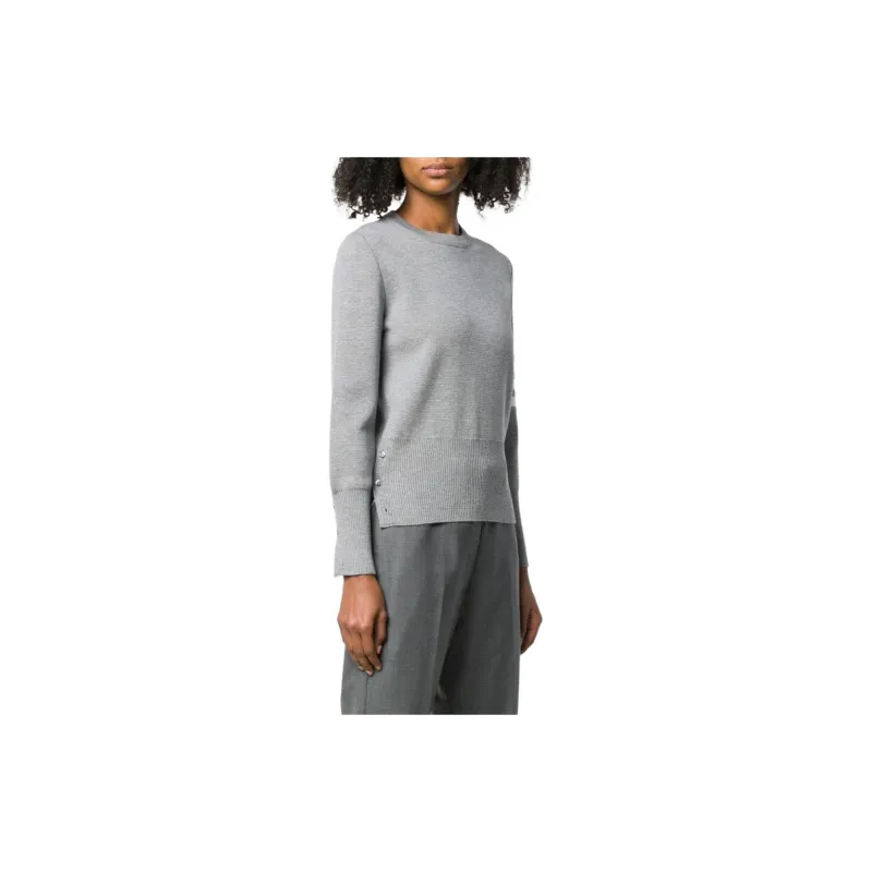 THOM BROWNE Milano Stitch Classic 4 Bar Pullover-4