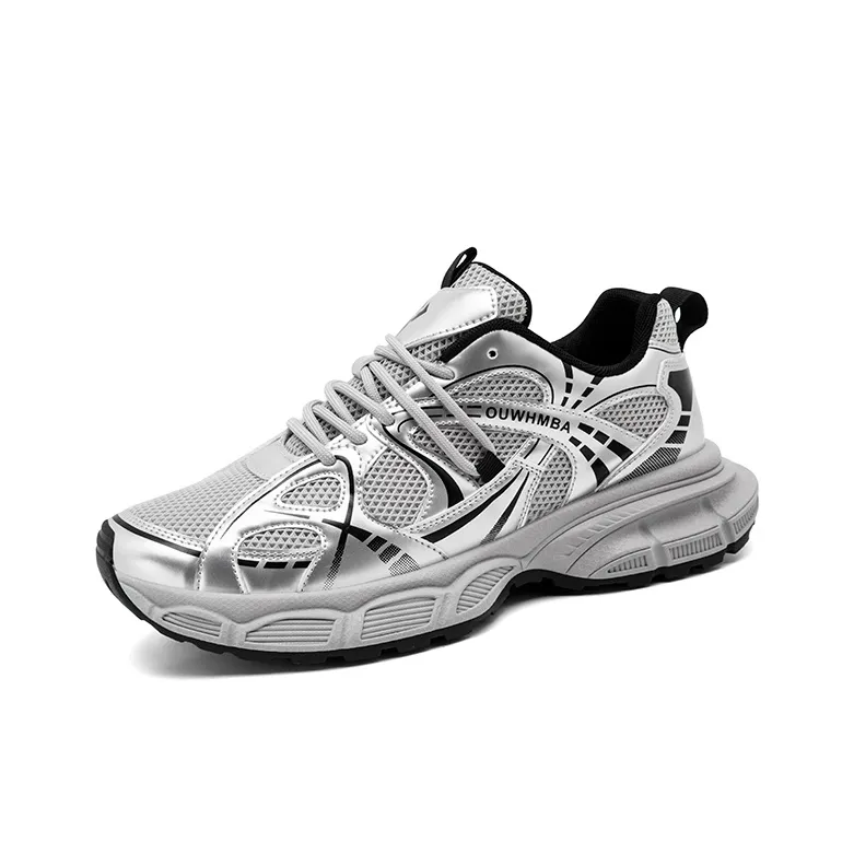 OUWENHEIMANBA Height Increasing Wear-Resistant Breathable Low-Top Chunky Sneakers Men's-7