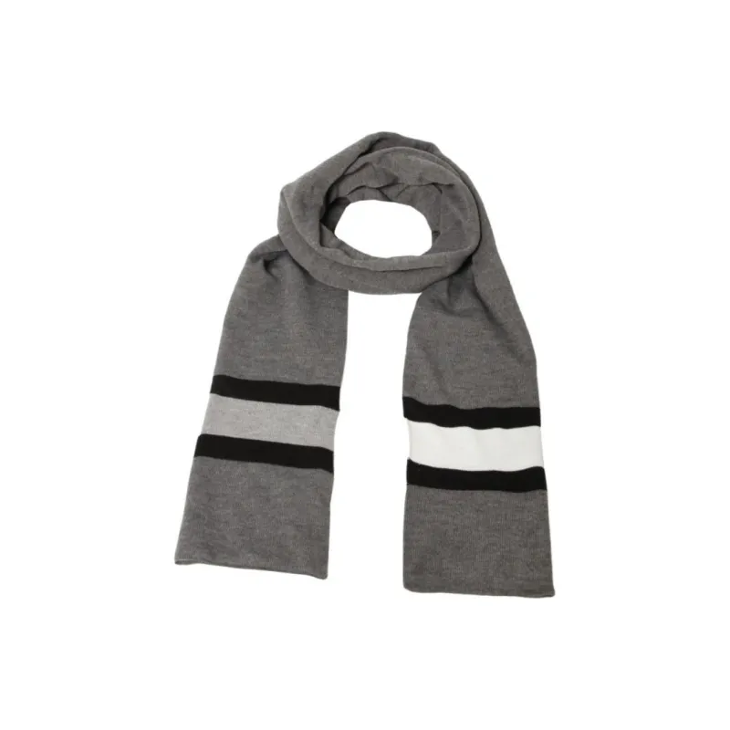 Tommy Hilfiger Acrylic Knit Scarves Men's Gray-0