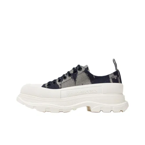 Alexander McQueen Tread Slick Low Top Casual Shoes 4.5cm Men's Indigo