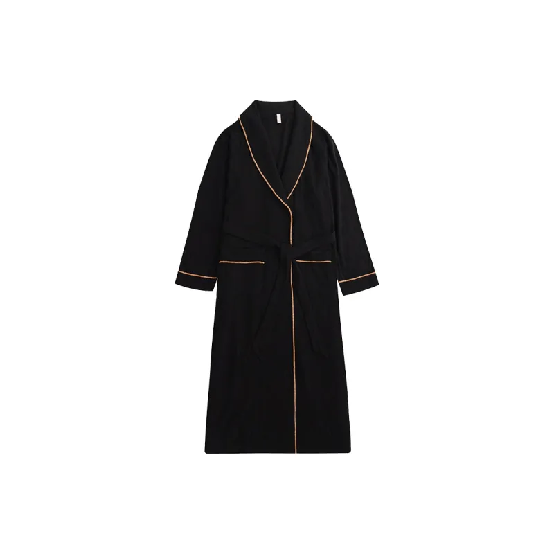 DanceBees Pajama Robe Women's Black-0