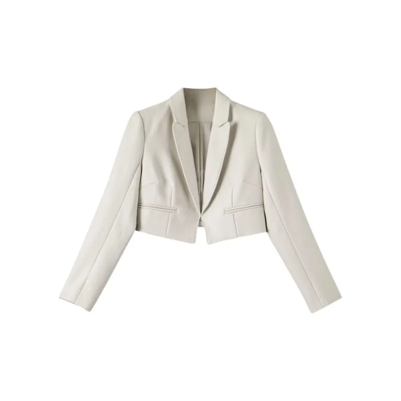 Late White Suit Women's Beige Apricot-0