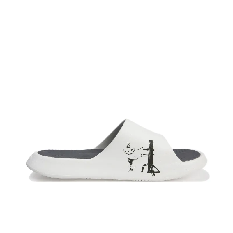 PEAK Tai Chi 2.0 Pro Slip Resistant Quick Drying Cushioning Slide Slippers Men's White Black-1