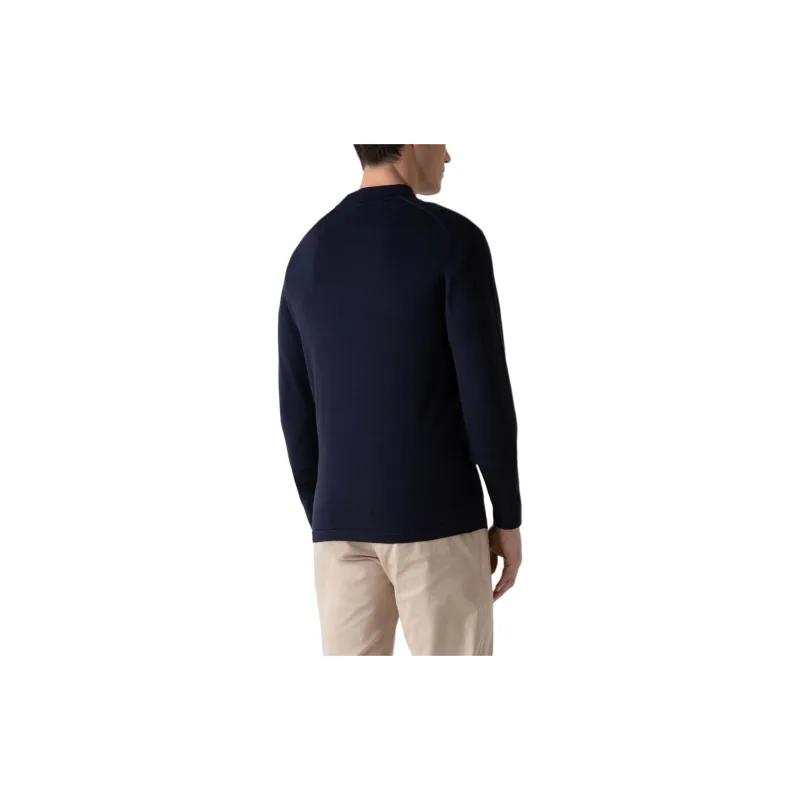SUNSPEL Merino Wool Long Sleeve Polo Top-3