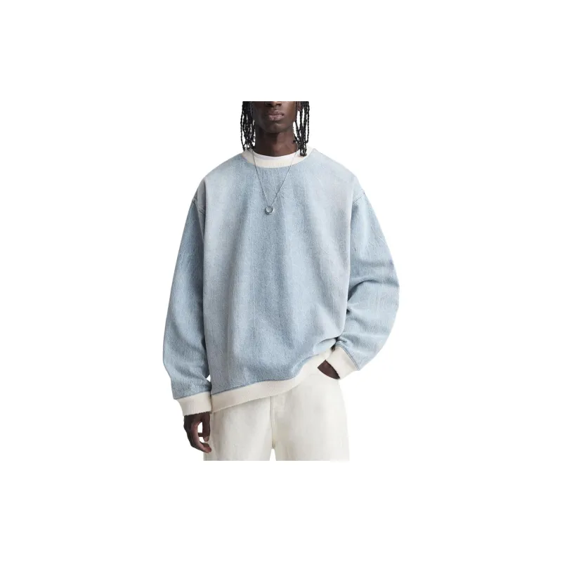 ZARA Sweatshirts Men Blue-2