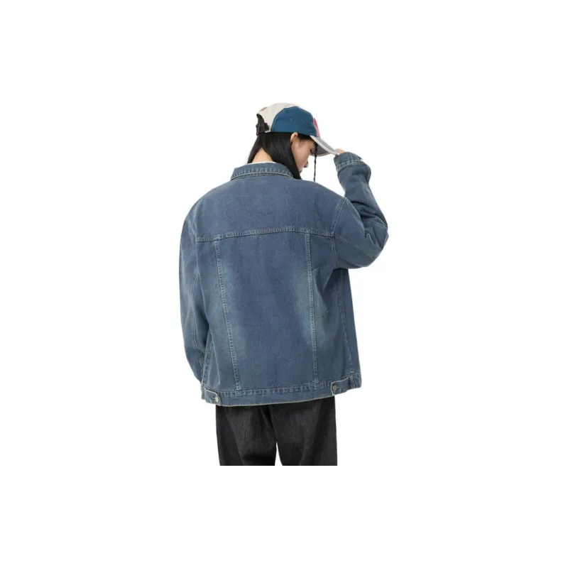 JCUI Denim Jacket Unisex Yellow Green-5