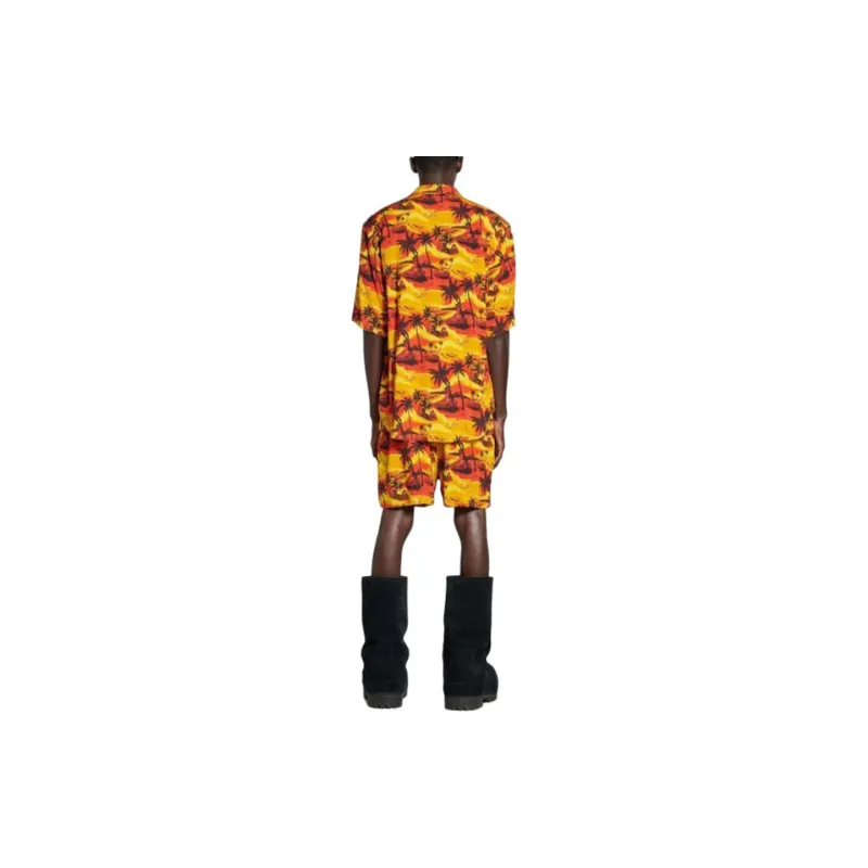 Balenciaga Hawaiian Car Printed Large Fit Shirt-2