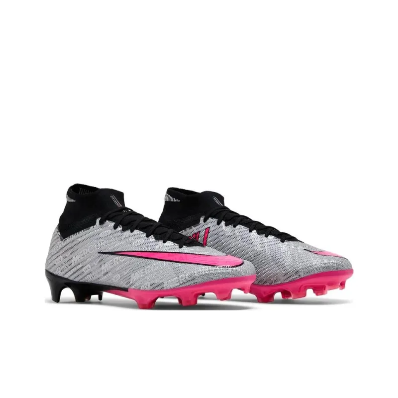 Nike Zoom Mercurial Superfly 9 Cushioning, Wear Resistant Soccer Shoes Men's Silver-2