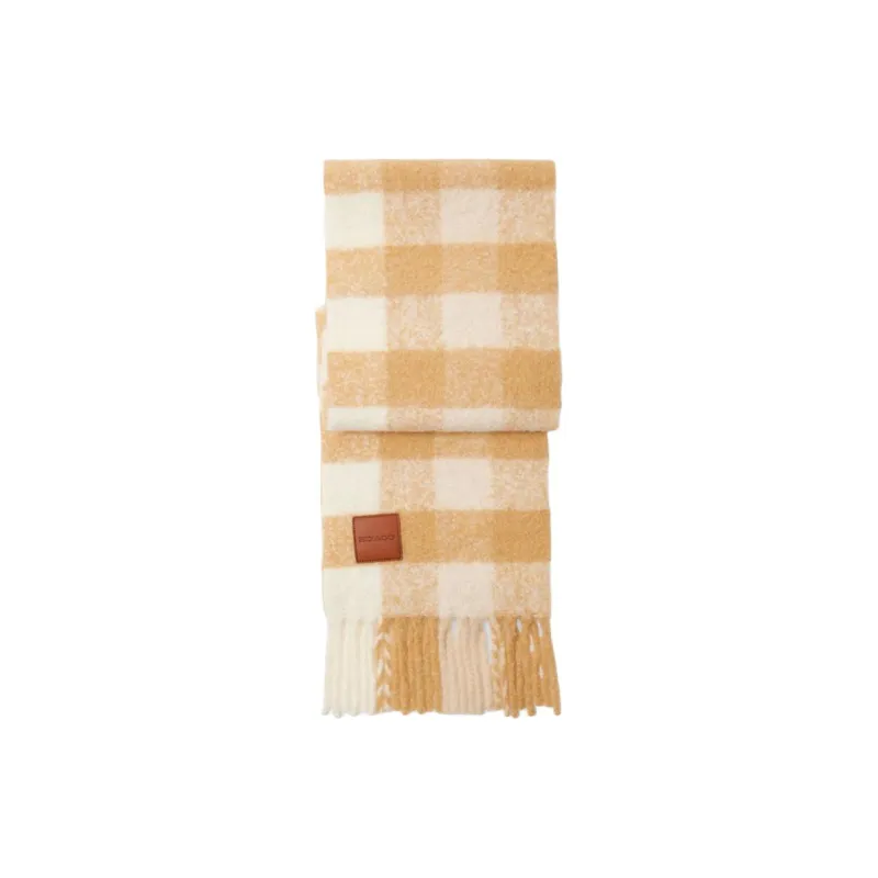COACH Alpaca Knit Scarves Unisex Chalk White-1