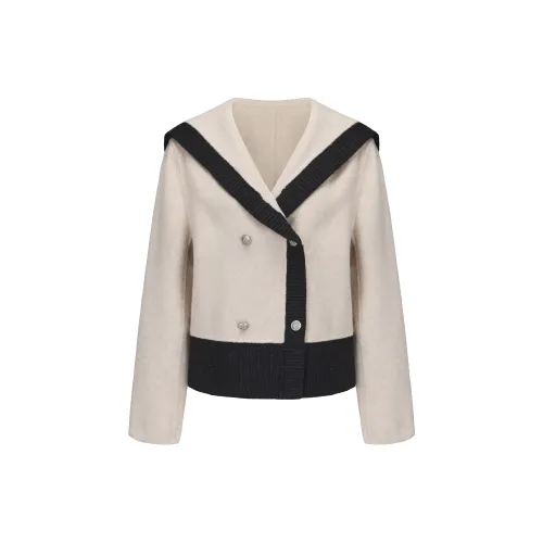 CHIWAWAMEME Cropped Coats Women's