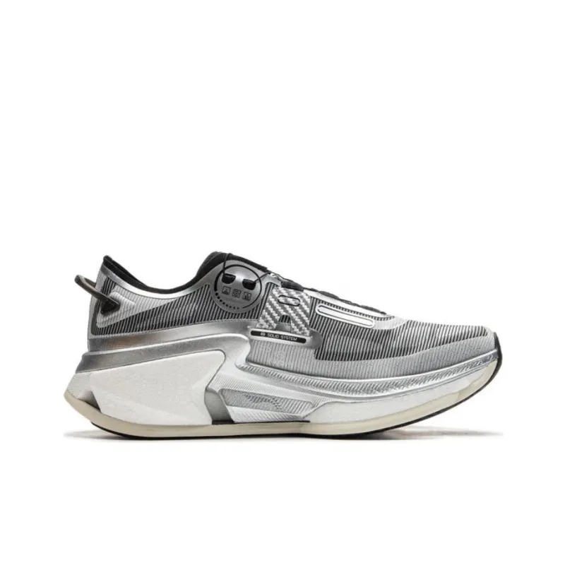 LiNing Liuliu 8 PRO Anti Slip Wear Resistant Low Top Running Shoes Men's Gray Black White-1