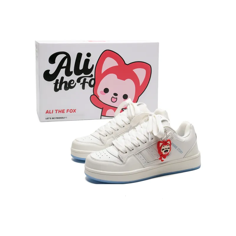 ALI THE FOX Slip Resistant, Abrasion Resistant, Lightweight, Breathable Low Top Skateboard Shoes Unisex Box Included-0