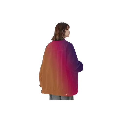 JCUI Denim Jacket Unisex Yellow Orange