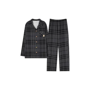 Lan Miao Pajama Set Men's Dark Gray