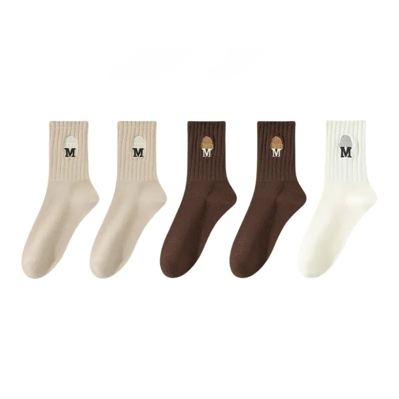 Lan Miao Mid Calf Socks Women's 5 Pack-6
