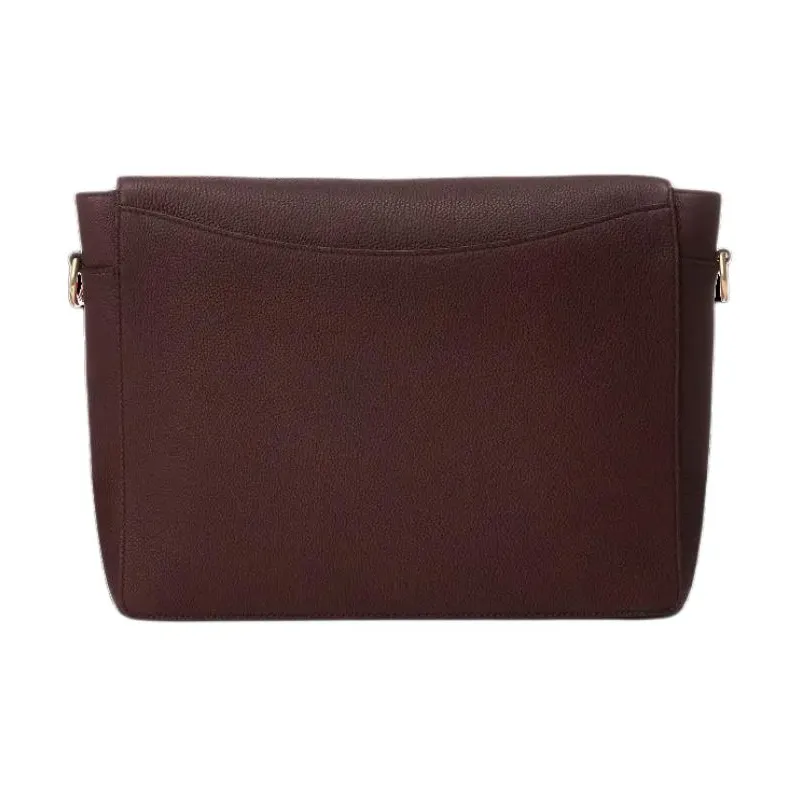 Ralph Lauren Calfskin Messenger Bag Shoulder Bag Crossbody Bag Men's Brown-2