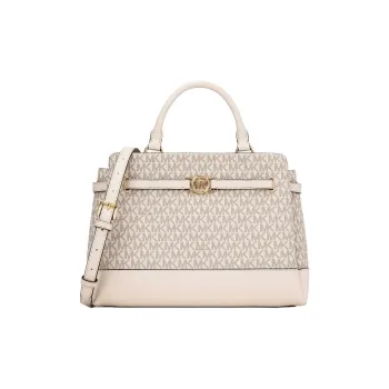 MICHAEL KORS Coated Canvas Shoulder Bag, Crossbody Bag, Handbag Tubas Women's Vanilla White
