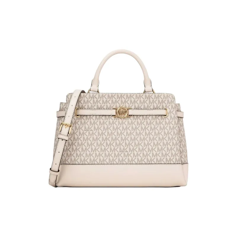 MICHAEL KORS Coated Canvas Shoulder Bag, Crossbody Bag, Handbag Tubas Women's Vanilla White-0
