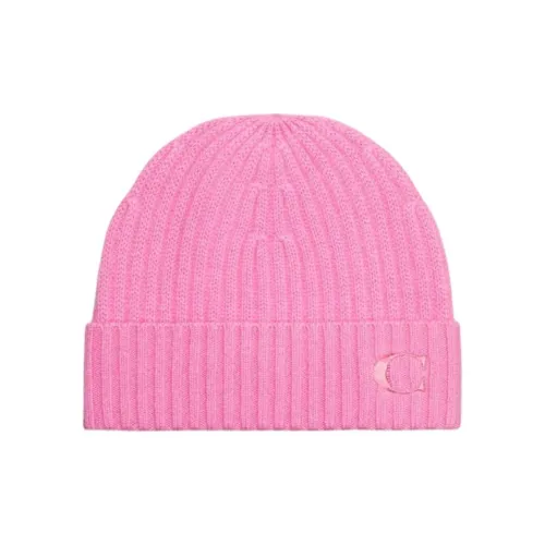 COACH Cashmere Beanies Unisex Pink