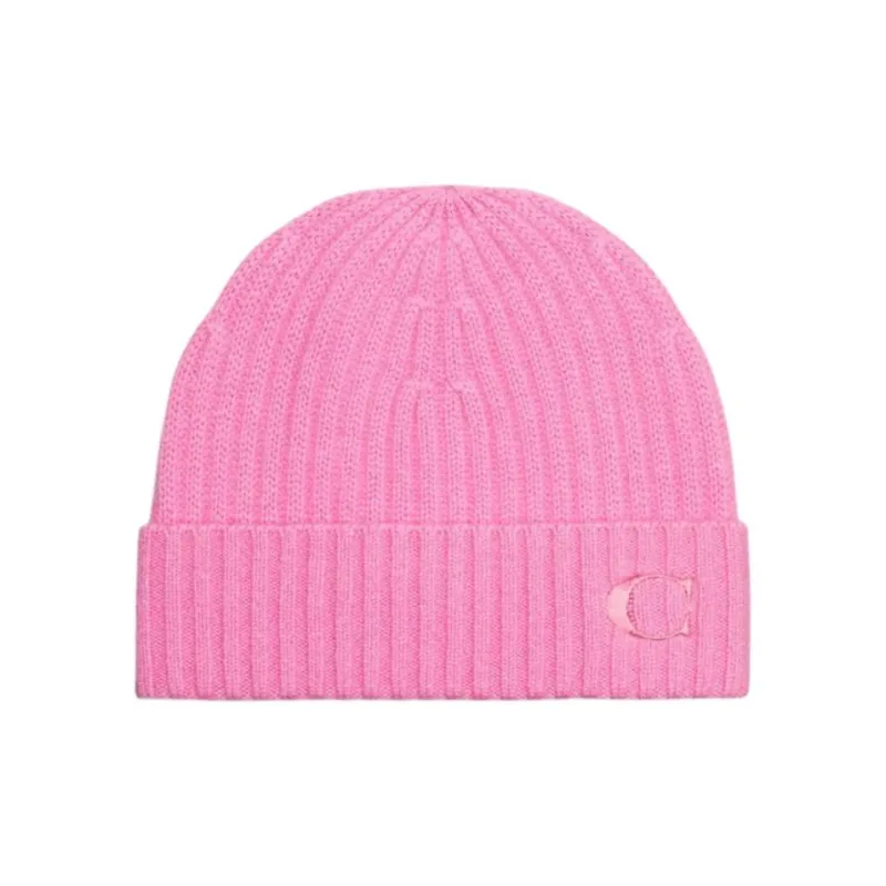 COACH Cashmere Beanies Unisex Pink-0