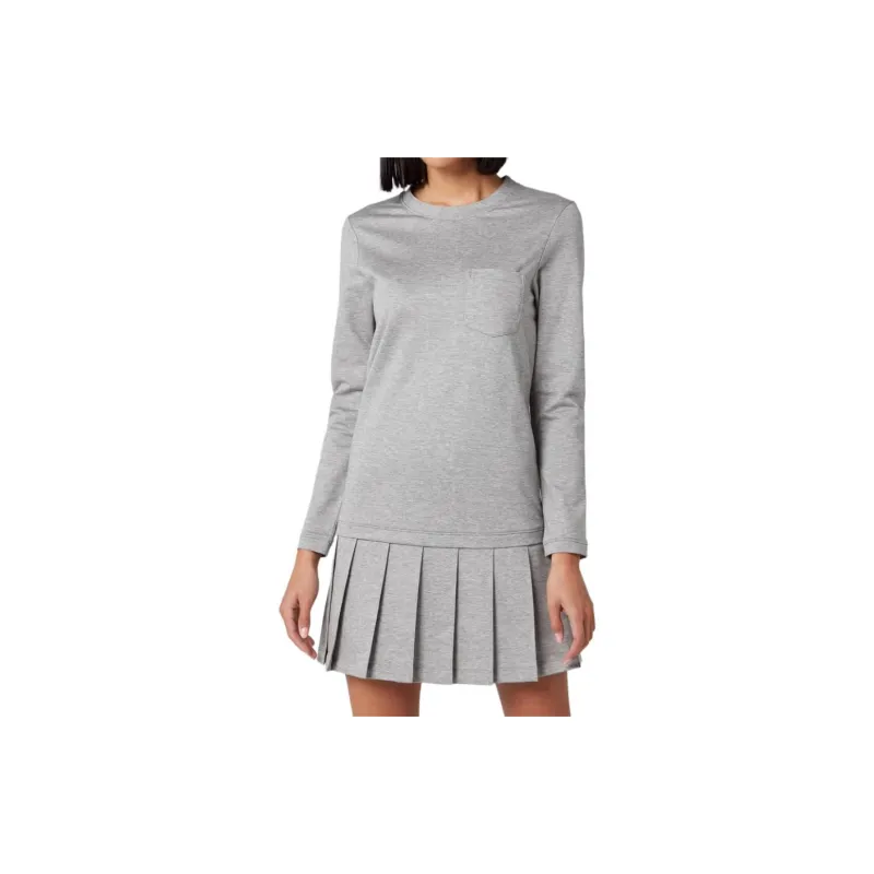 THOM BROWNE Long Sleeved Dresses Women's Light Gray-4