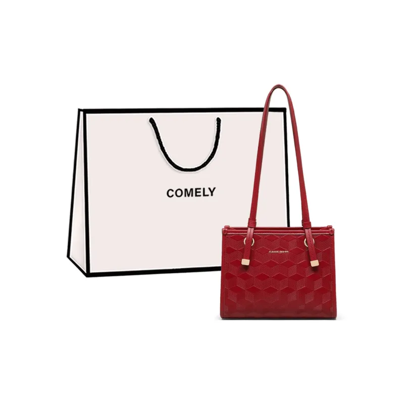 COMELY Cow Leather With Synthetic Leather Shoulder Bag, Crossbody Bag Regular Women's Cherry Red-3