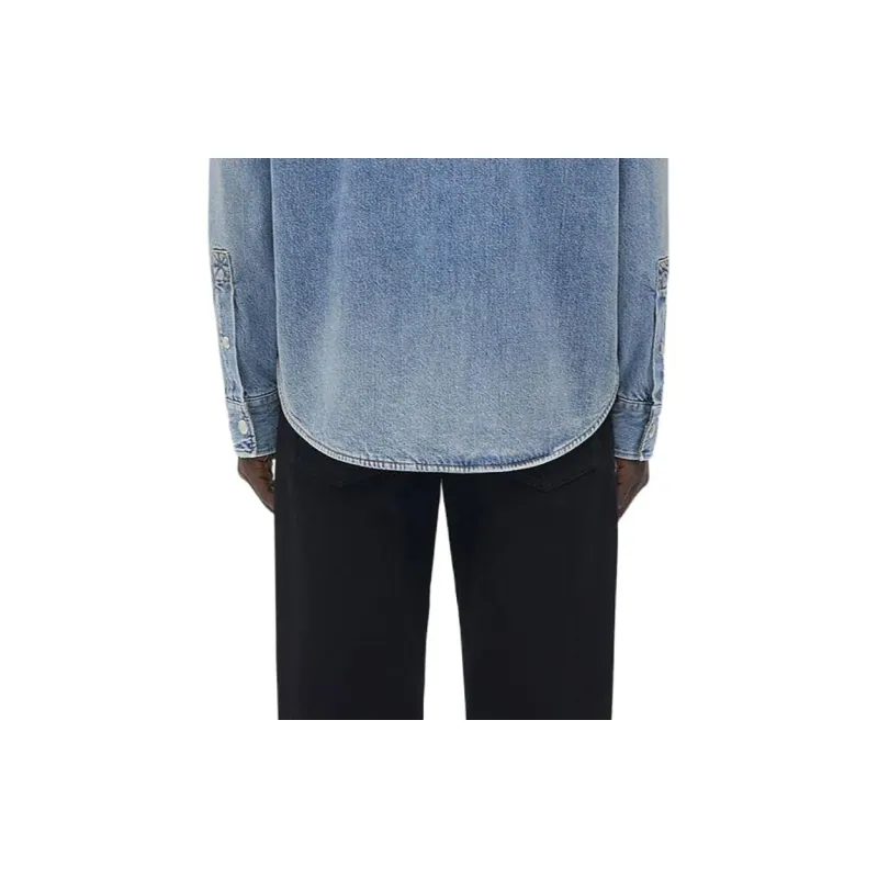Bottega Veneta Vintage Medium Indigo Denim Shirt-6