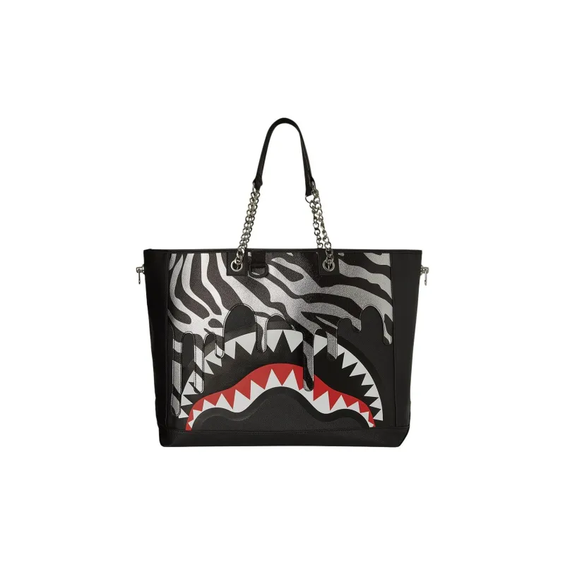 SPRAYGROUND Artificial Leather Tote Bag Shopping Bag Shoulder Bag Handbag Unisex Black-2