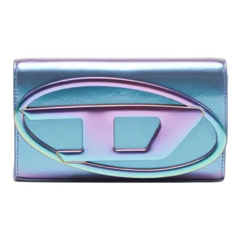 DIESEL Polyurethane One Shoulder Crossbody Clutches Women's Blue