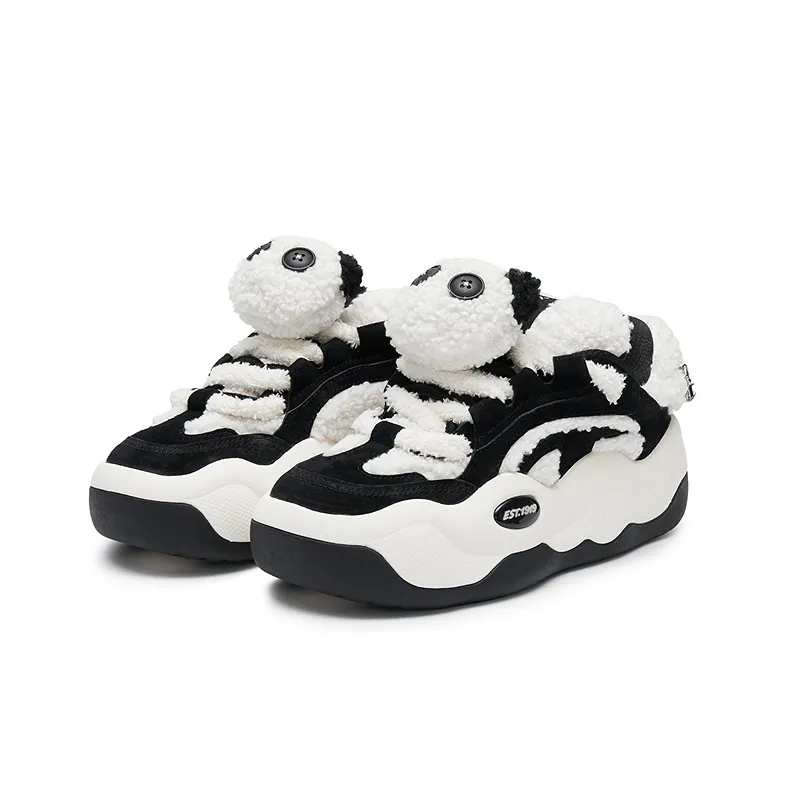 Champion CloudNine Cotton V1 Skateboard Shoes Women's Black/Milk White-2