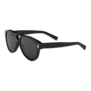 SAINT LAURENT Acetate Aviator Sunglasses Unisex Black